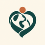 Protective embrace pet logo concept